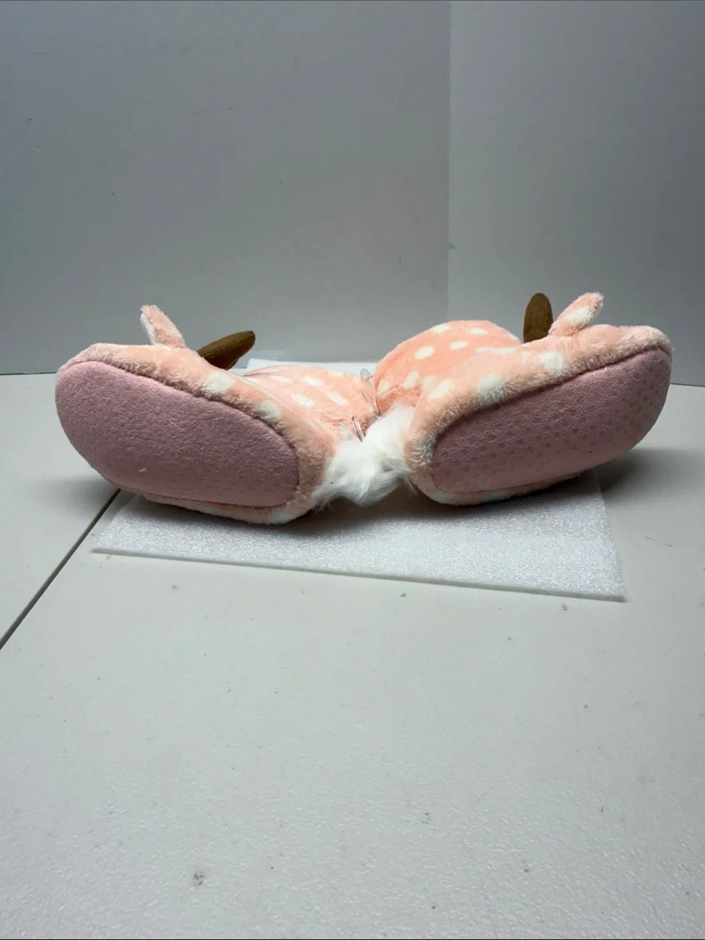 Cat & Jack - Toddler Girls Polka Dot Reindeer Slippers - Pink - Medium (2T-3T)